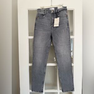 Zara High-Rise Gray Jeans